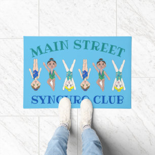 Synchronised Swimming Swim Team Pool Coach Club Doormat