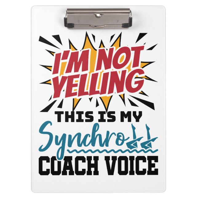 Synchronised Swimming Synchro Coach Voice Clipboard (Front)