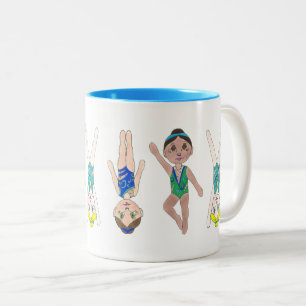 Synchronised Swimming Team Synchro Swimmer Girls Two-Tone Coffee Mug