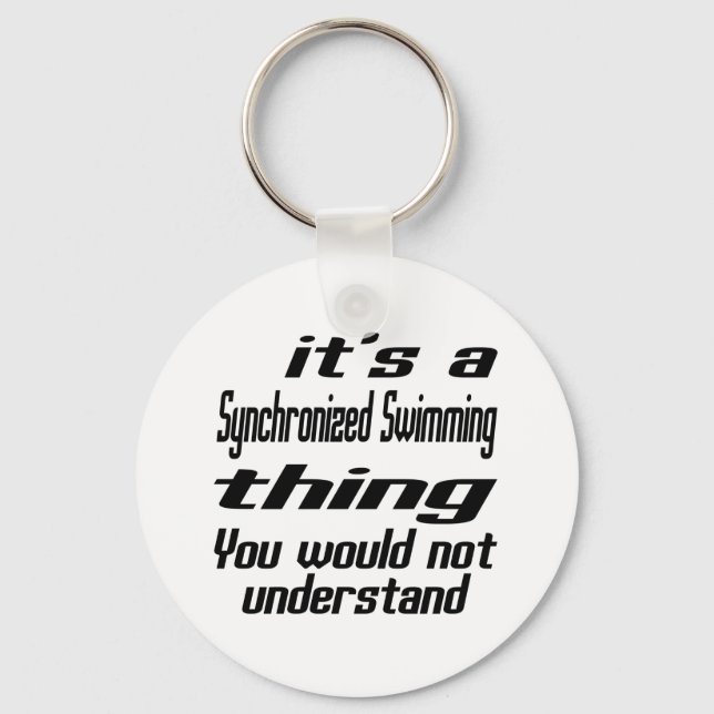 Synchronised Swimming Thing Designs Key Ring (Front)