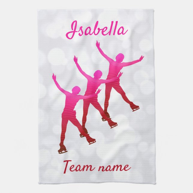 Synchronized Skating Towel blade pink to red (Vertical)