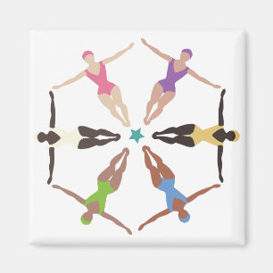 Synchronized Swimmers Magnet