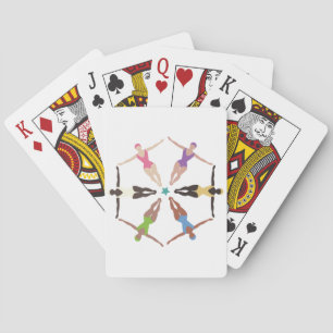 Synchronized Swimmers Playing Cards