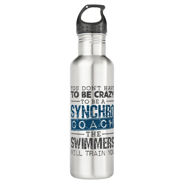 Synchronized Swimming Synchro Coach  Crazy 710 Ml Water Bottle (Front)