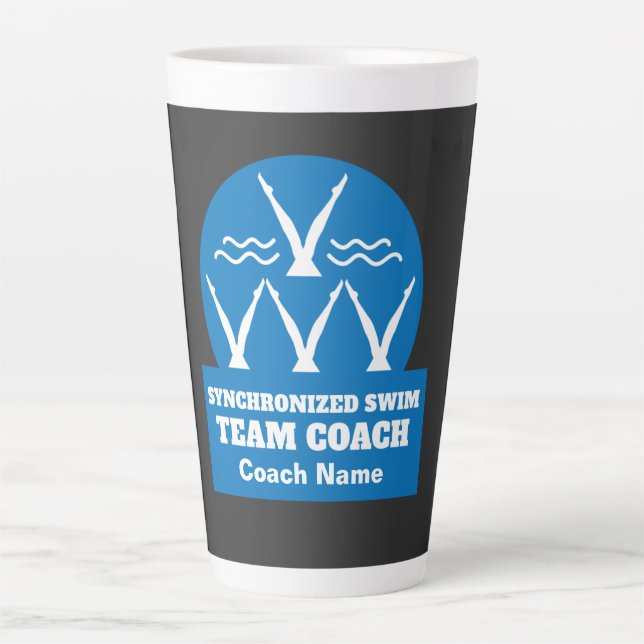 Synchronized Swimming Team Latte Mug (Front)
