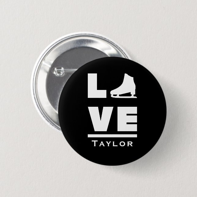 Synchronous Love And Live Figure Skating Name Text 6 Cm Round Badge (Front & Back)
