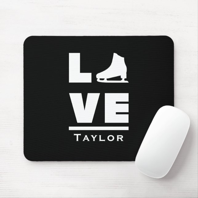 Synchronous Love And Live Figure Skating Name Text Mouse Pad (With Mouse)