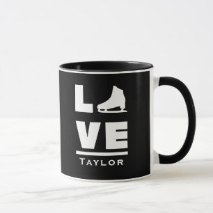 Synchronous Love And Live Figure Skating Name Text Mug