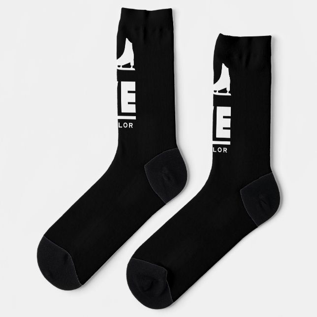 Synchronous Love And Live Figure Skating Name Text Socks (Left)