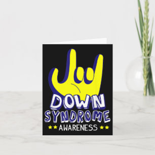 Syndrome Awareness I Love You Asl Hand Sign Card