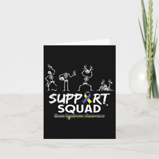 Syndrome Awareness Skeleton Support Squad Hallowee Card (Front)