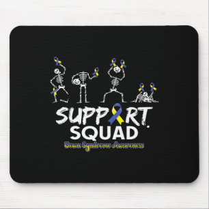 Syndrome Awareness Skeleton Support Squad Hallowee Mouse Pad