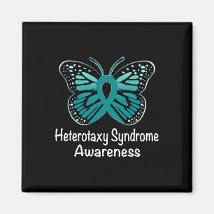 Syndrome Awareness Warrior Support Teal Ribbon Magnet