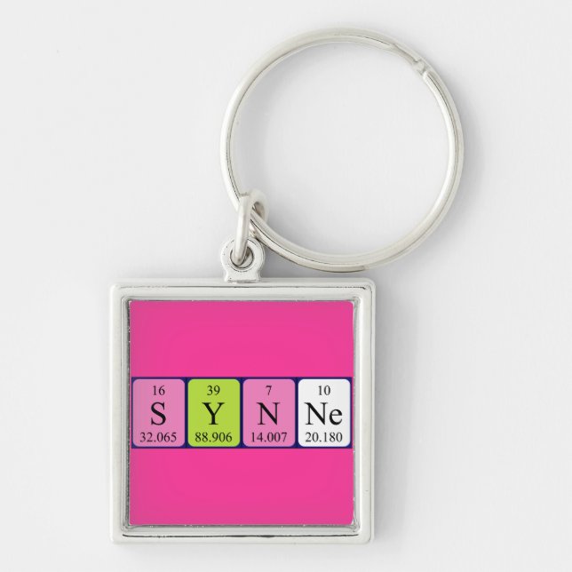 Synne periodic table name keyring (Front)