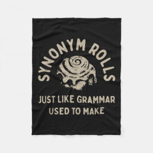 Synonym Rolls Joke Cinnamon Rolls Grammar Pun Funn Fleece Blanket