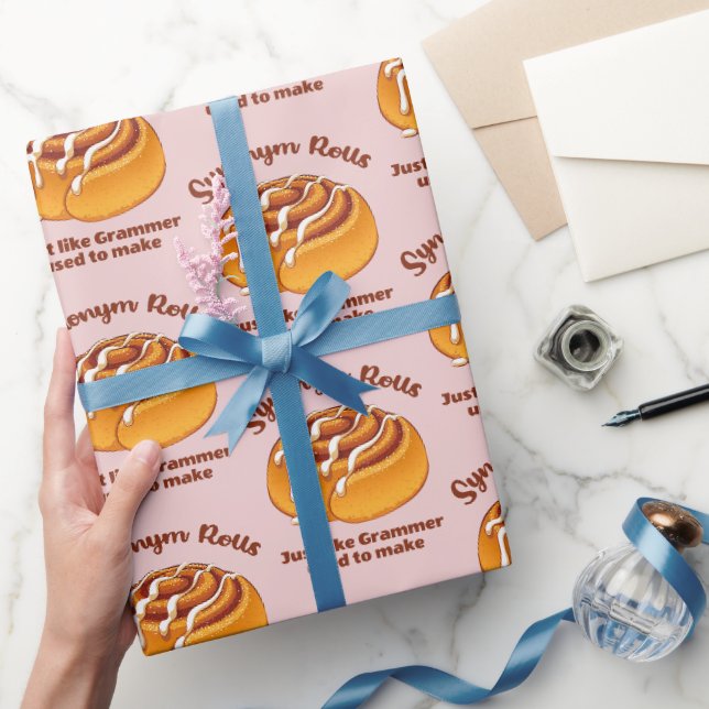 Synonym Rolls Just Like Grammer Used To Make Wrapping Paper (Gifting)