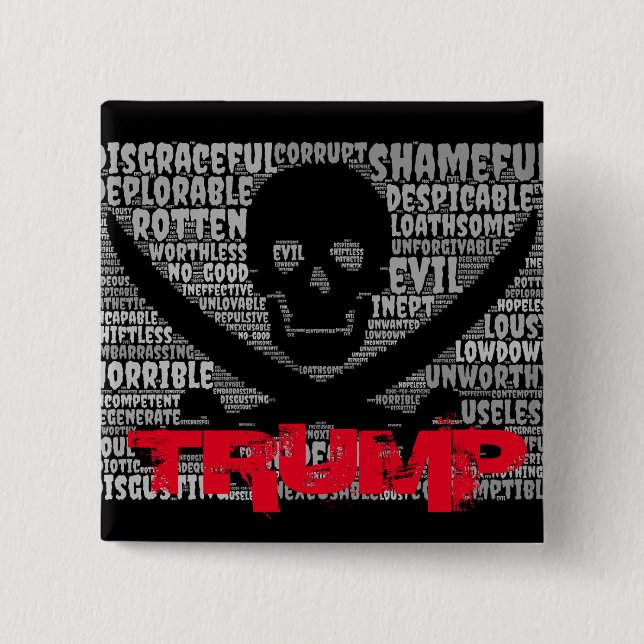 Synonyms for Trump 15 Cm Square Badge (Front)