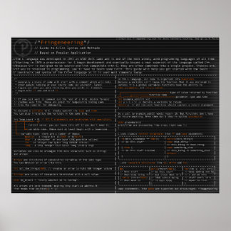 Syntax and Methods in the C langauge Poster