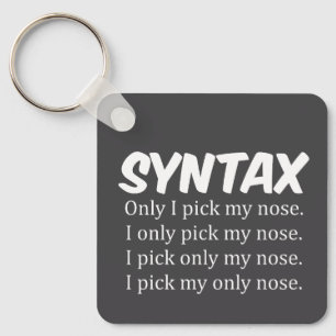 Syntax Funny Nose Picking Key Ring