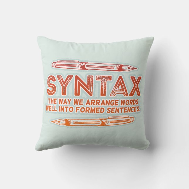 Syntax Funny Sentence structure Grammar Cushion (Back)