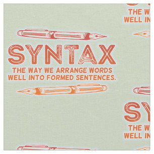 Syntax Funny Sentence structure Grammar Fabric