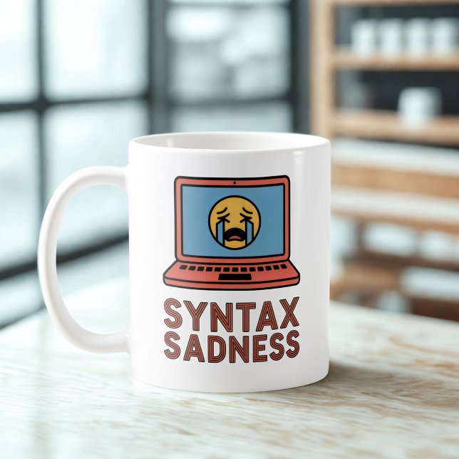 Syntax Sadness | Coding Burnout Design  Coffee Mug (Creator Uploaded)