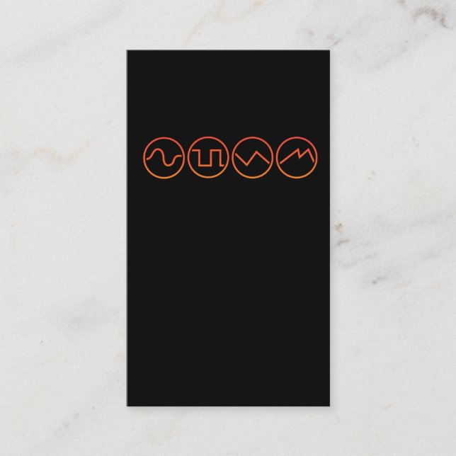 Synth Wave Synthesizer electronic music producer Business Card (Front)
