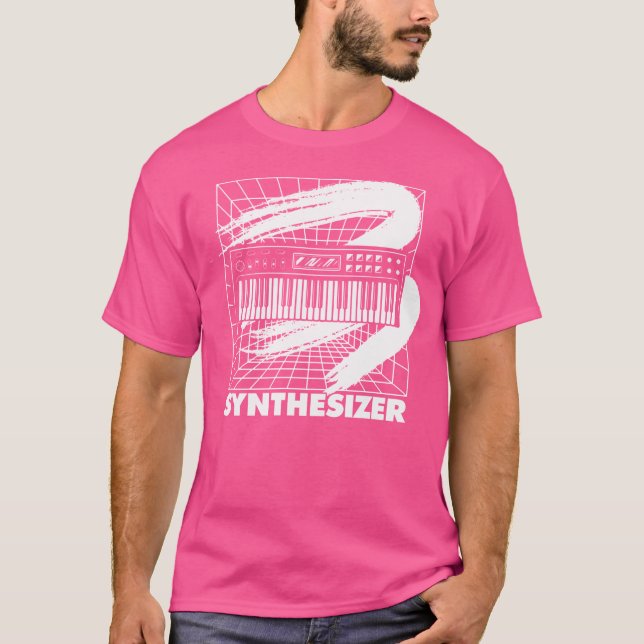 Synthesizer Dj Music Techno Edm Synth Player T-Shirt (Front)