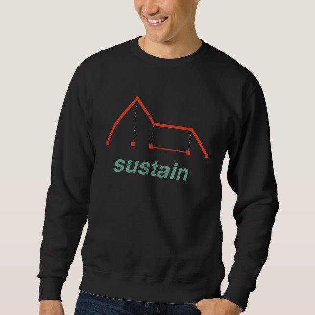 Synthesizer Envelope ADSR Nerd Analog Sustain Vint Sweatshirt (Front)