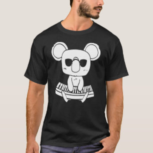 Synthesizer Keyboard Instrument Koala As Keyboard  T-Shirt