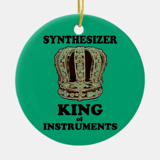 Synthesizer King of Instruments Ceramic Tree Decoration (Front)