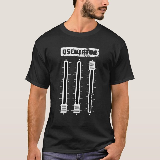 Synthesizer Oscillator Modular Analog Synth T-Shirt (Front)