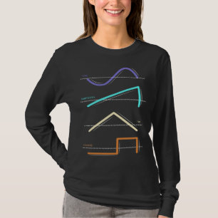 Synthesizer Symbol Electronic Music Waveform Synth T-Shirt