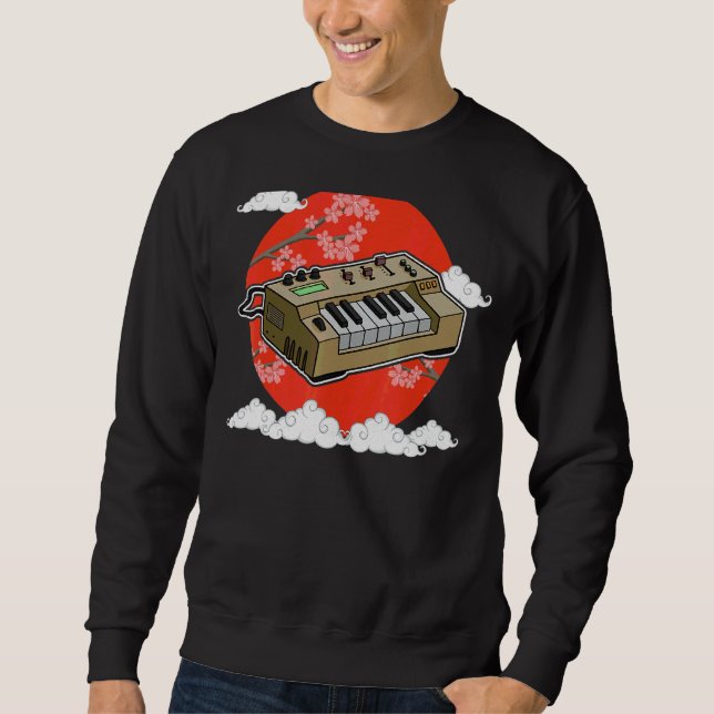 Synthesizer Synth Keyboard Electronic Musicians Mo Sweatshirt (Front)