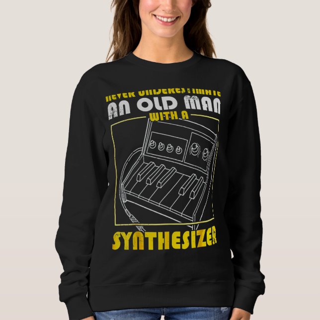 Synthesizer Synth Keyboard Electronic Musicians Mo Sweatshirt (Front)