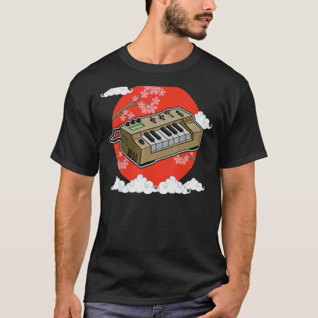 Synthesizer Synth Keyboard Electronic Musicians Mo T-Shirt (Front)