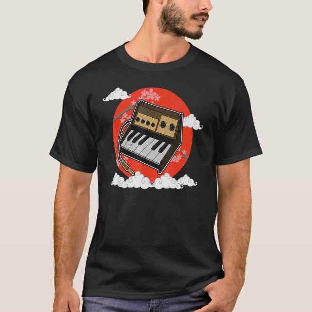 Synthesizer Synth Keyboard Electronic Musicians Mo T-Shirt (Front)
