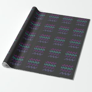 Synthesizer Waveform Synth Rave Analogue Music Wrapping Paper