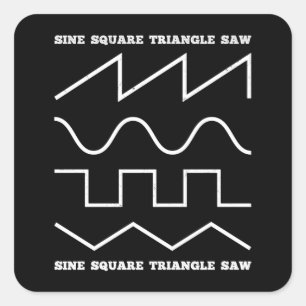 Synthesizer Waveform Synth Vintage Analogue Square Sticker