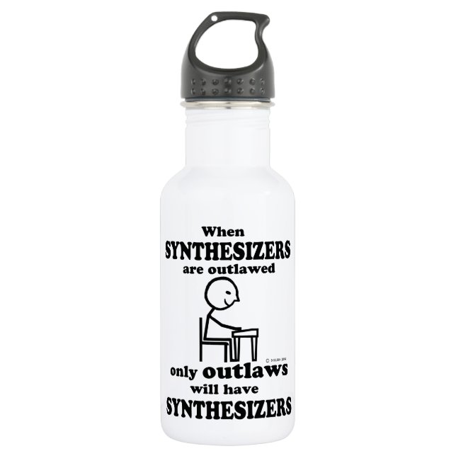 Synthesizers Outlawed 532 Ml Water Bottle (Front)