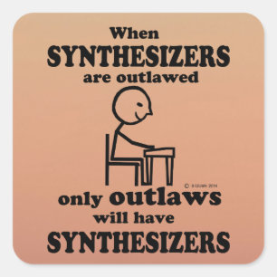 Synthesizers Outlawed Square Sticker