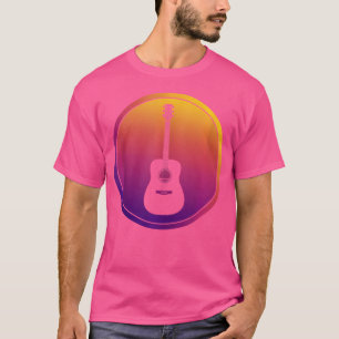 Synthwave Acoustic Guitar Musician Retrowave Guita T-Shirt
