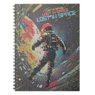 Synthwave Astronaut Lost In Space Journal