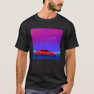 Synthwave car outrun retrowave futuresynth sci fi T-Shirt