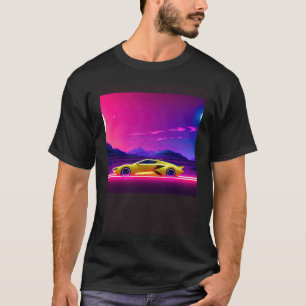 Synthwave car outrun retrowave futuresynth sci fi T-Shirt