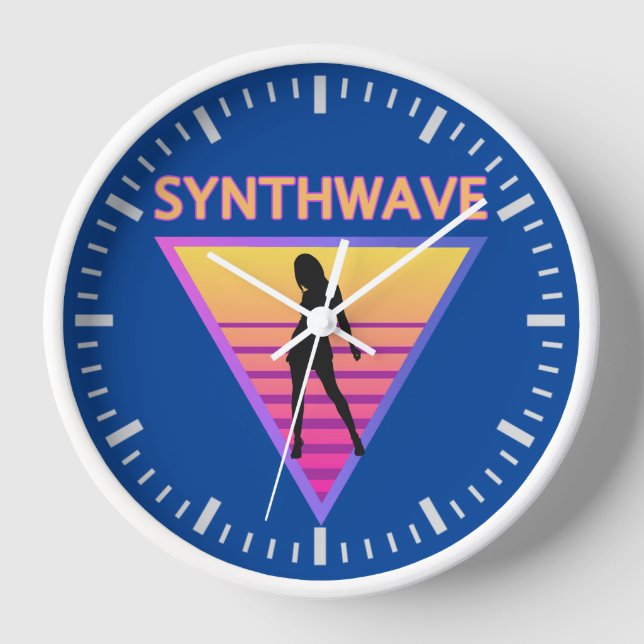 Synthwave Girl Clock (Front)