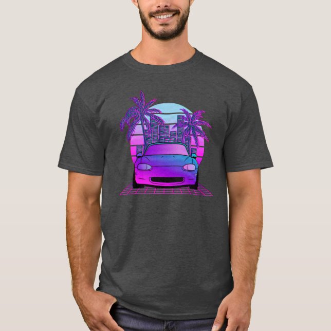 Synthwave Miata NB T-Shirt (Front)