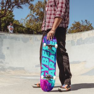 Synthwave Neon Car Cyberpunk Garage Outrun Skateboard