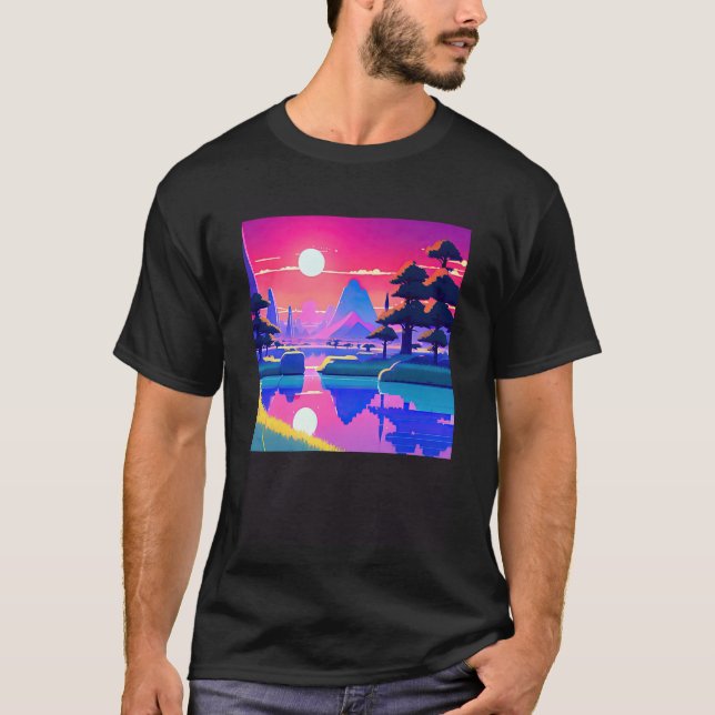 Synthwave outrun retrowave futuresynth sci fi  11 T-Shirt (Front)