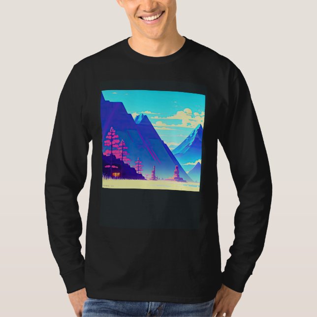 Synthwave outrun retrowave futuresynth sci fi  12 T-Shirt (Front)